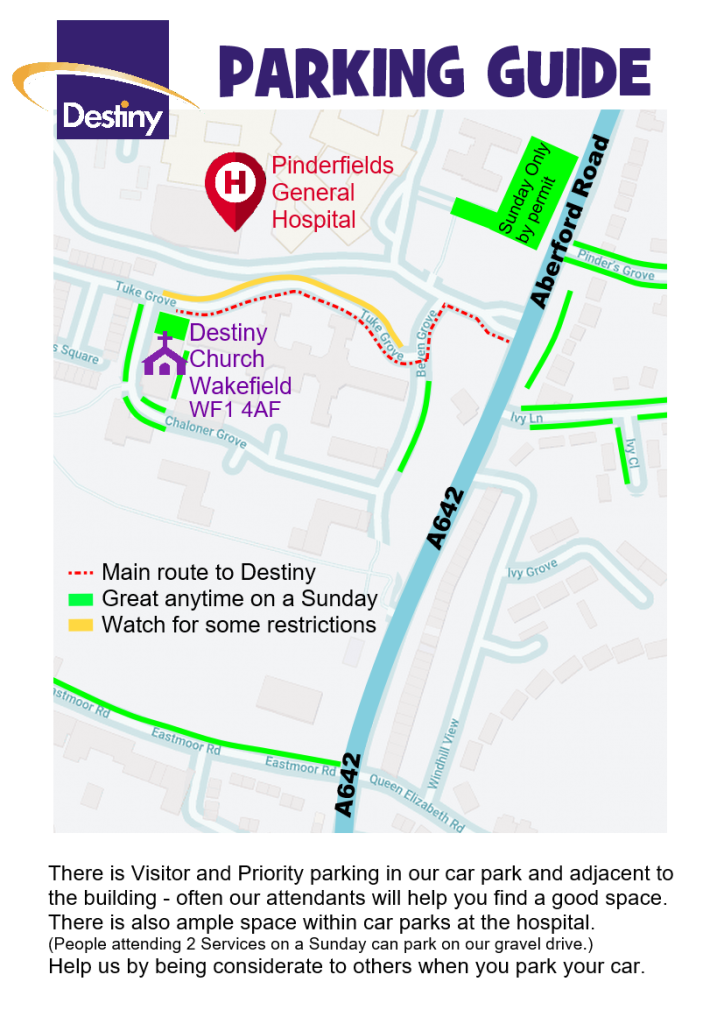 Parking at Destiny Church Map