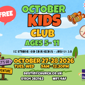 October half term kids club flyer